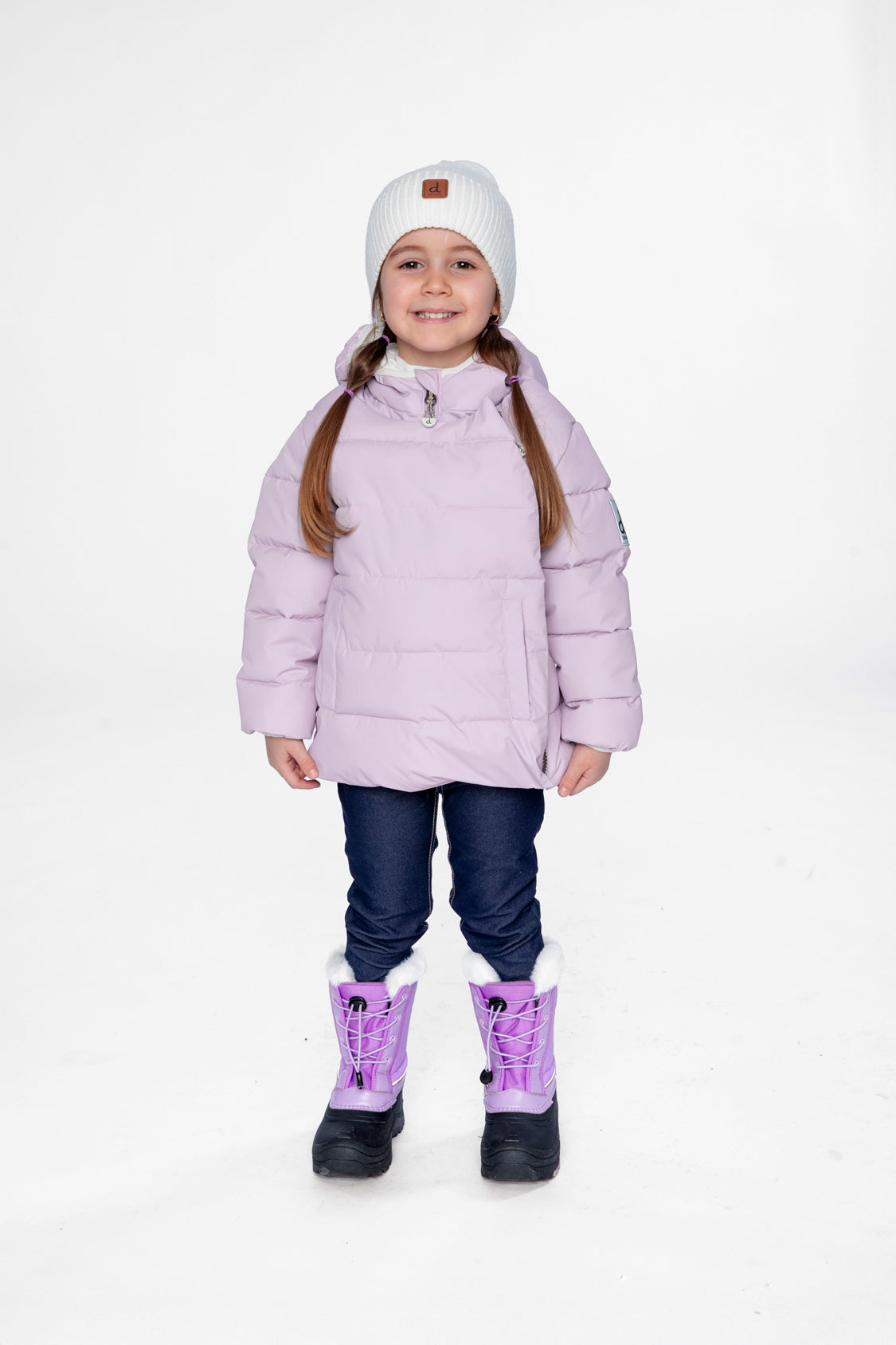Winter Jacket Adapted For Car Seats Lavender-1