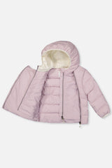 Deux par Deux Winter Jacket Adapted For Car Seats Lavender