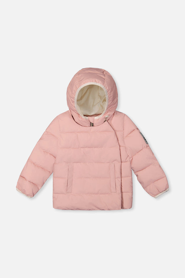Winter Jacket Adapted For Car Seats Pale Dusty Pink-0