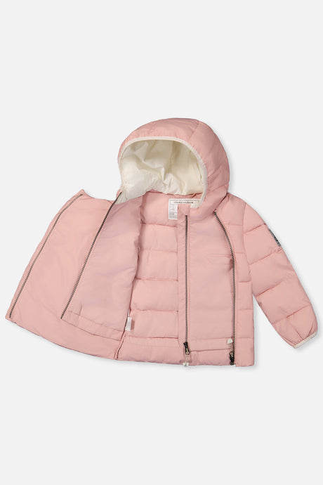 Deux par Deux Winter Jacket Adapted For Car Seats Pale Dusty Pink