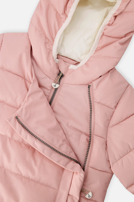 Deux par Deux Winter Jacket Adapted For Car Seats Pale Dusty Pink