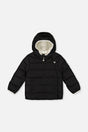 Winter Jacket Adapted For Car Seats Black-0