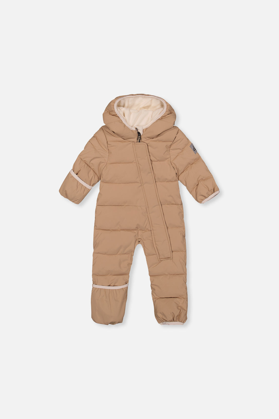 Baby Cloud One Piece Snowsuit Adapted For Car Seats Beige-0