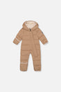 Baby Cloud One Piece Snowsuit Adapted For Car Seats Beige-0