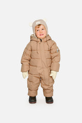Baby Cloud One Piece Snowsuit Adapted For Car Seats Beige-1