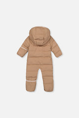 Baby Cloud One Piece Snowsuit Adapted For Car Seats Beige-4