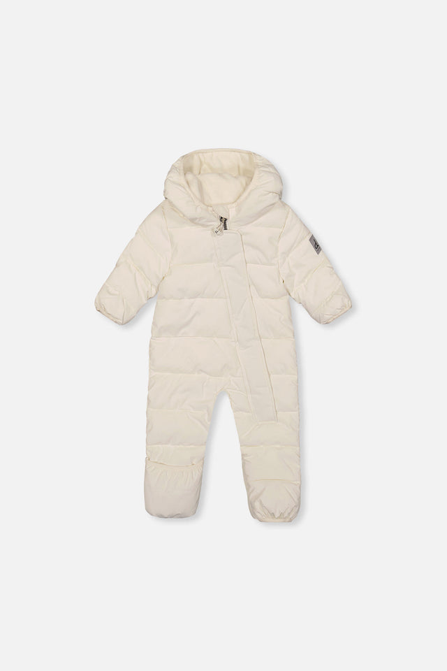 Baby Cloud One Piece Snowsuit Adapted For Car Seats Off White-0