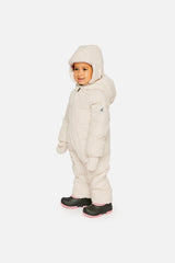 Baby Cloud One Piece Snowsuit Adapted For Car Seats Off White-2