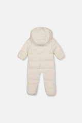 Baby Cloud One Piece Snowsuit Adapted For Car Seats Off White-4