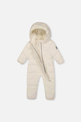 Deux par Deux Baby Cloud one-piece car-seat snowsuit in off-white, alternate view