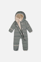 Deux par Deux sage green Baby Cloud car seat snowsuit, additional view 3