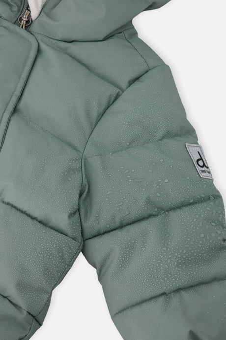 Deux par Deux sage green Baby Cloud car seat snowsuit, additional view 5