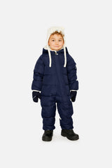Baby Cloud One Piece Snowsuit Adapted For Car Seats Dark Blue-1
