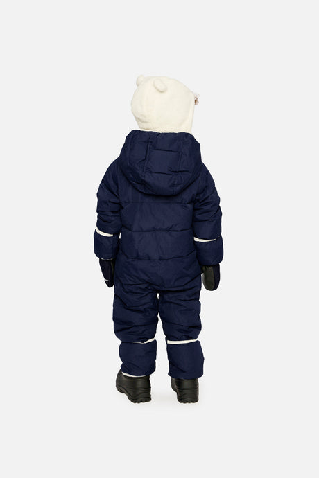 Baby Cloud One Piece Snowsuit Adapted For Car Seats Dark Blue-3