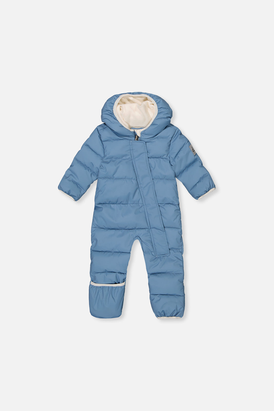 Baby Cloud One Piece Snowsuit Adapted For Car Seats Blue Grey-0