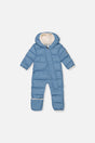Baby Cloud One Piece Snowsuit Adapted For Car Seats Blue Grey-0