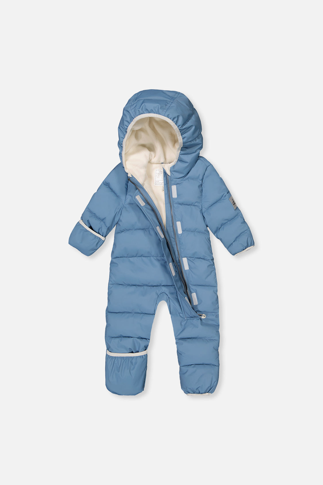 Baby Cloud One Piece Snowsuit Adapted For Car Seats Blue Grey-2