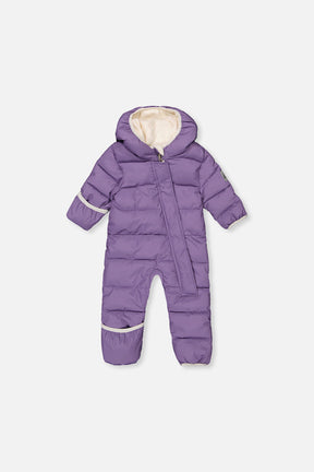 Baby Cloud One Piece Snowsuit Adapted For Car Seats Violet-0