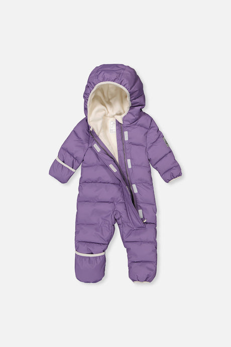 Baby Cloud One Piece Snowsuit Adapted For Car Seats Violet-2