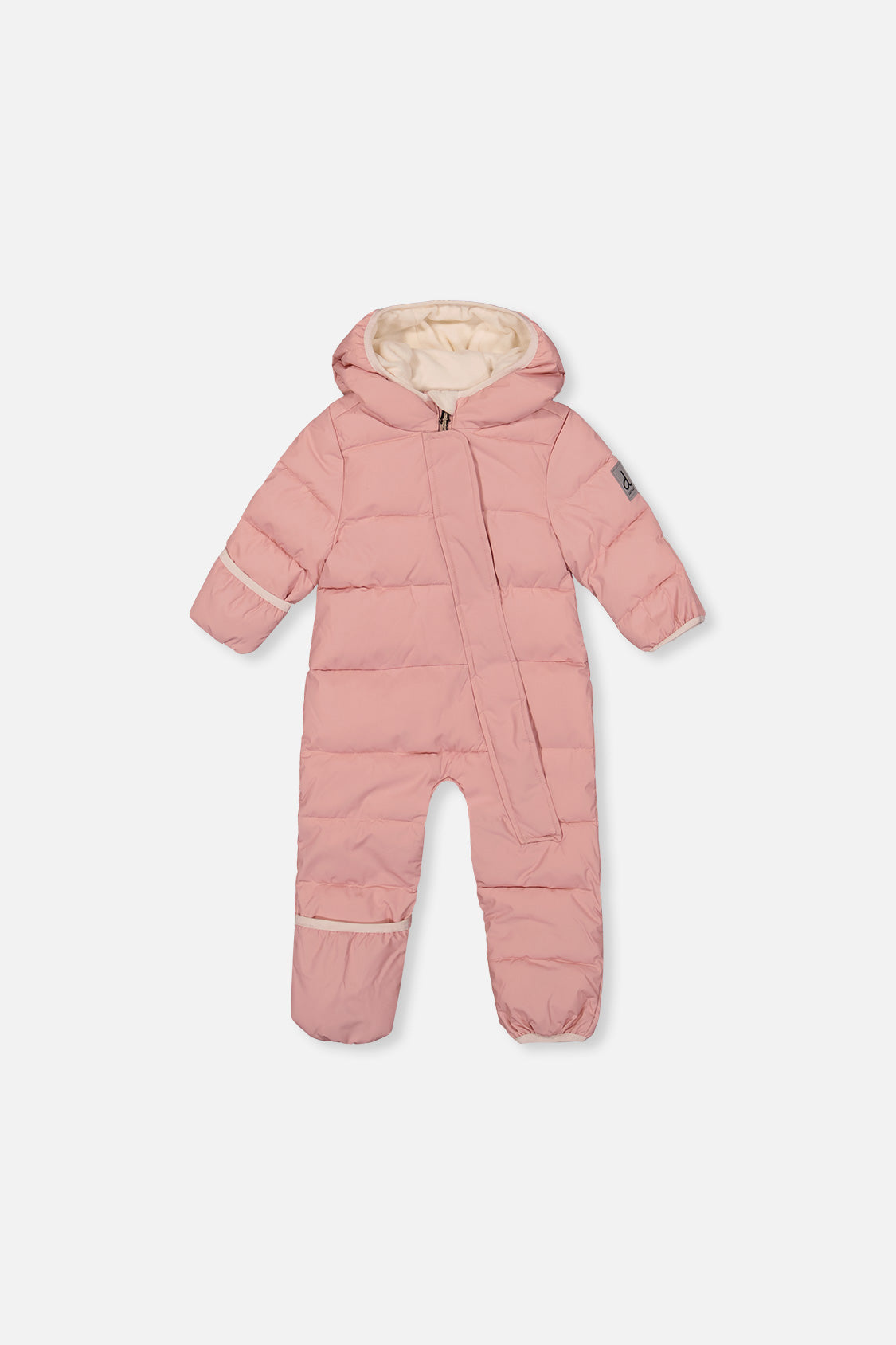 Baby Cloud One Piece Snowsuit Adapted For Car Seats Pale Dusty Pink-0