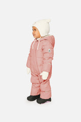 Baby Cloud One Piece Snowsuit Adapted For Car Seats Pale Dusty Pink-1