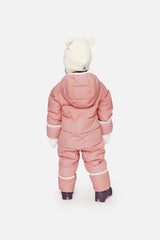 Baby Cloud One Piece Snowsuit Adapted For Car Seats Pale Dusty Pink-2