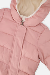 Deux par Deux Baby Cloud One Piece Snowsuit Adapted For Car Seats Pale Dusty Pink