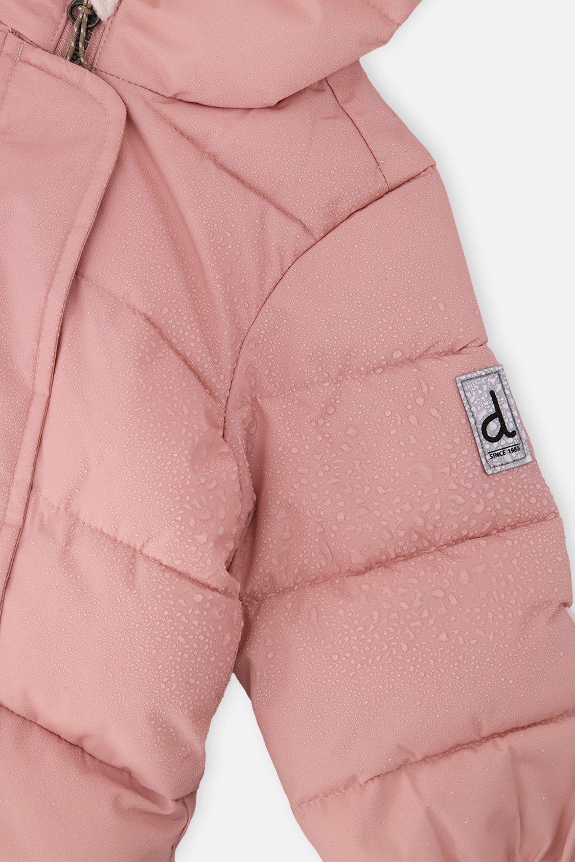 Deux par Deux Baby Cloud One Piece Snowsuit Adapted For Car Seats Pale Dusty Pink