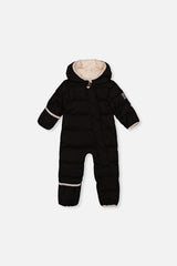 Baby Cloud One Piece Snowsuit Adapted For Car Seats Black-0
