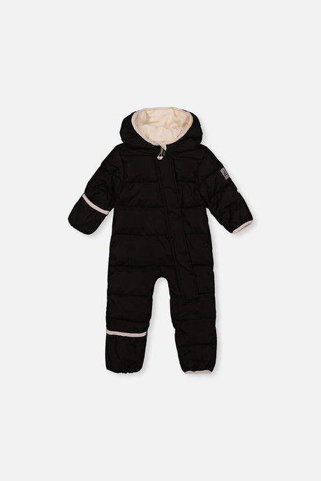 Baby Cloud One Piece Snowsuit Adapted For Car Seats Black-0