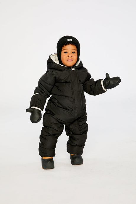 Baby Cloud One Piece Snowsuit Adapted For Car Seats Black-1