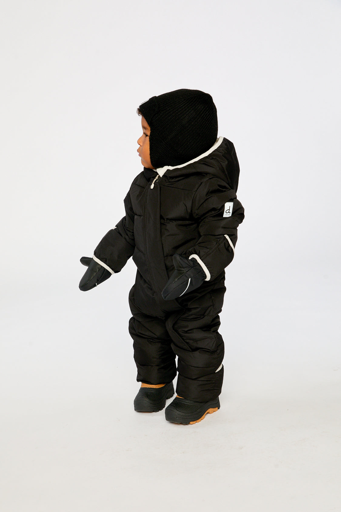 Baby Cloud One Piece Snowsuit Adapted For Car Seats Black-2