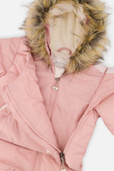 Deux par Deux Baby Snug pale dusty pink snowsuit, alternate view 4