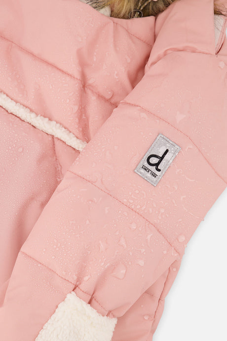 Deux par Deux Baby Snug pale dusty pink snowsuit, alternate view 7