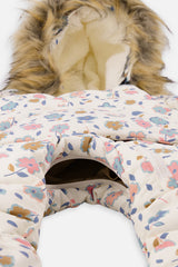 Deux par Deux Baby Snug white floral snowsuit, alternate view 5
