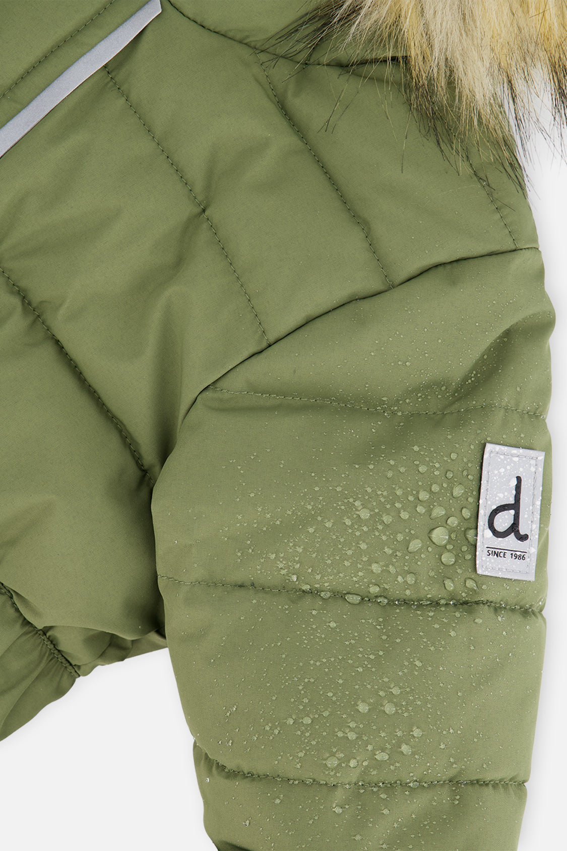 Deux par Deux Baby Original olive green snowsuit, alternate view 7