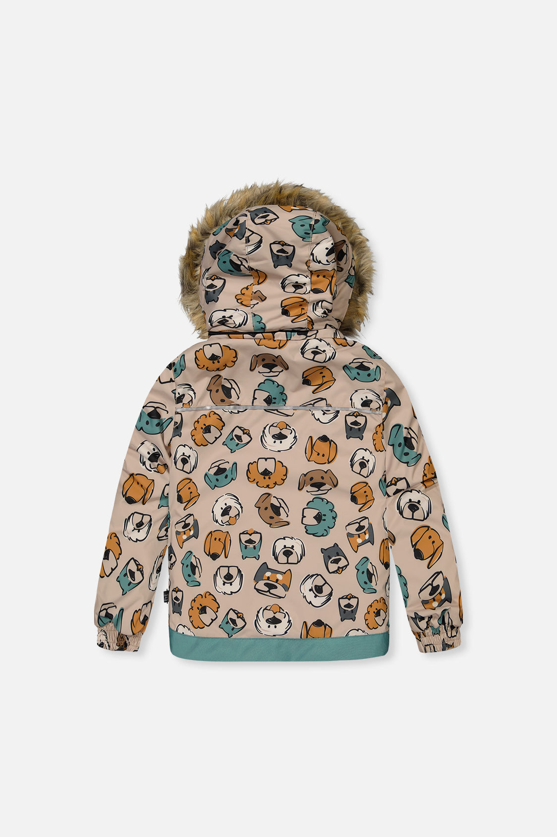 Deux par Deux Two Piece Discover Snowsuit Beige Printed With Dogs product image P3
