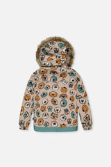 Deux par Deux Two Piece Discover Snowsuit Beige Printed With Dogs product image P3