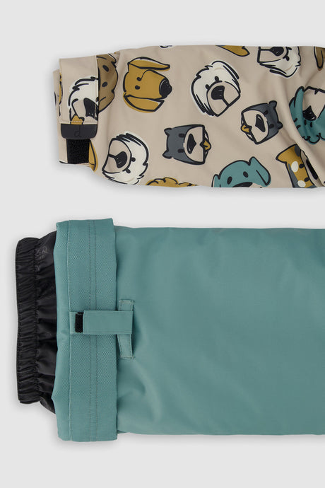 Deux par Deux boys' DISCOVER two-piece snowsuit, beige with dog print, additional product view