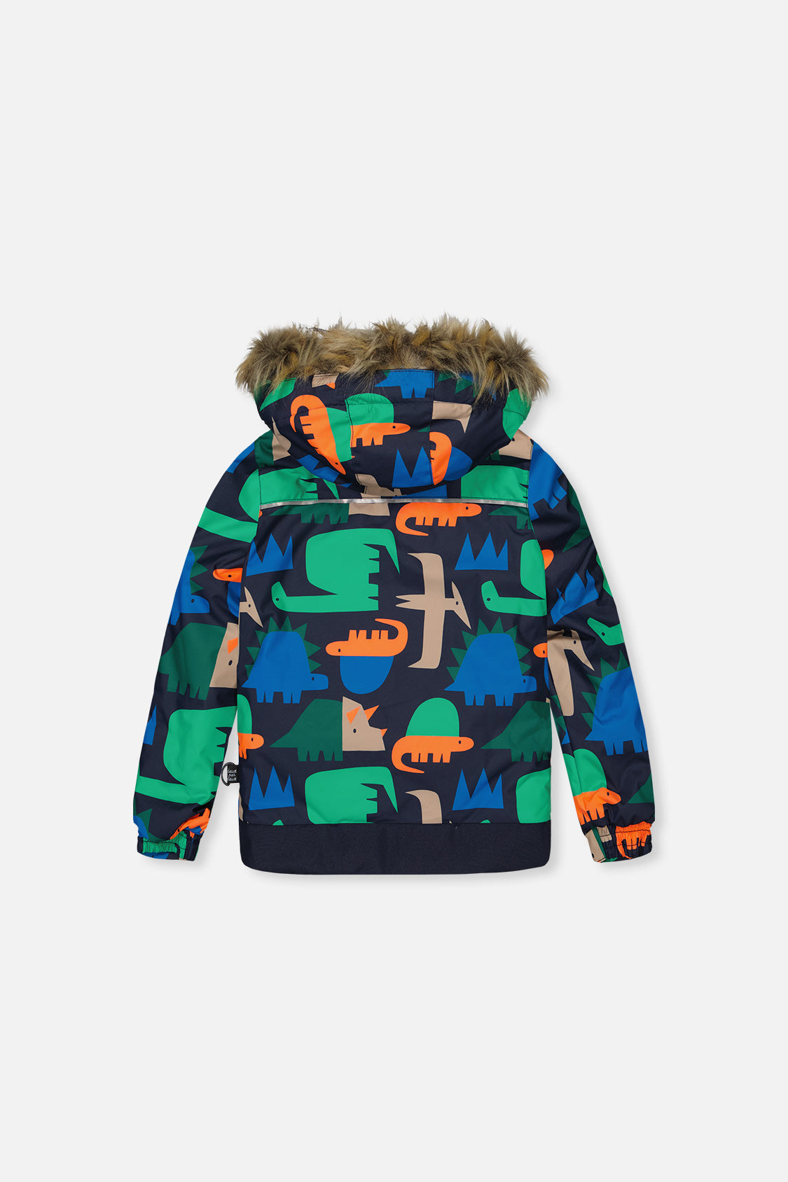 Deux par Deux Two Piece Discover Snowsuit Blue Dinosaur Print