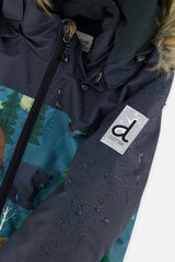 Deux par Deux blue bear print DISCOVER one-piece snowsuit, product photo 4