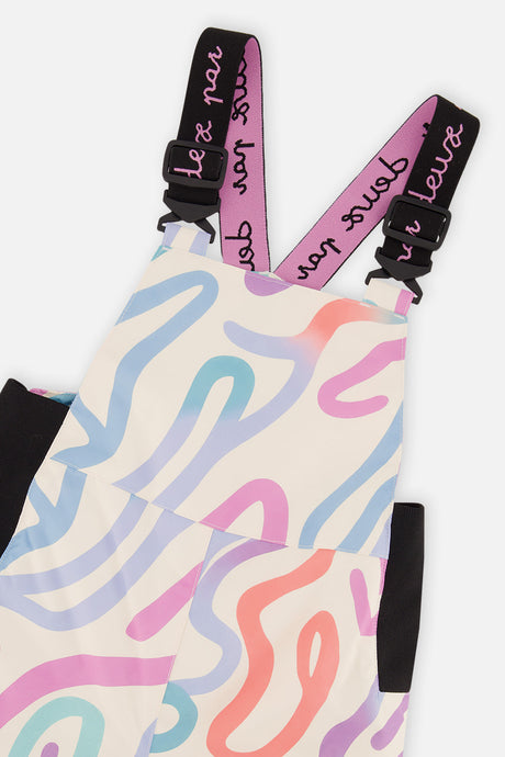 Deux par Deux multicolored cat line print DISCOVER snowsuit, product photo 7