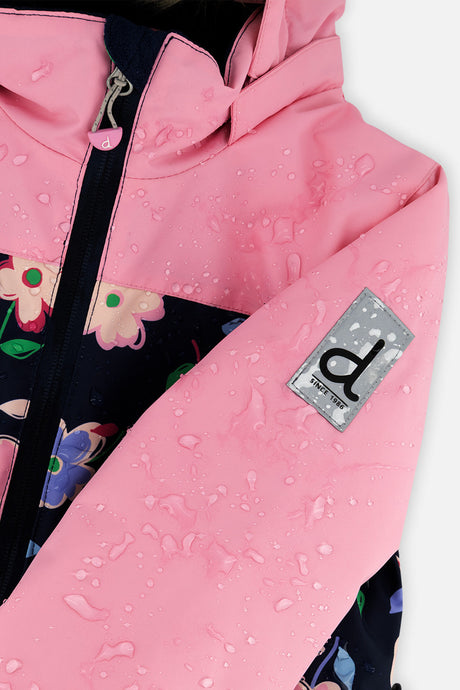 Deux par Deux blue floral DISCOVER one-piece snowsuit, product photo 4