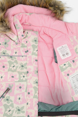 Deux par Deux white retro pink print DISCOVER two-piece snowsuit, product photo 8
