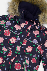 Deux par Deux DISCOVER blue floral snowsuit, alternate view 7