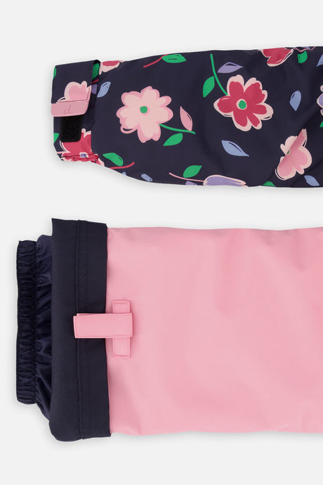 Deux par Deux DISCOVER blue floral snowsuit, alternate view 9