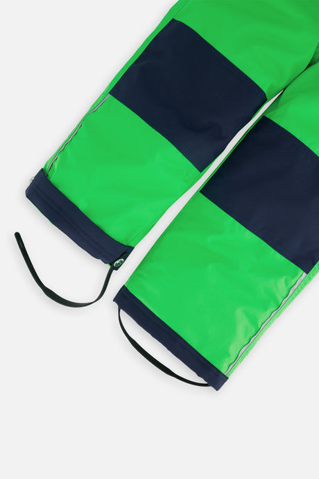 Deux par Deux boys' CHILL lightweight snowsuit, blue and green checkered jacket, extra product view