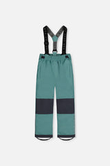 Deux par Deux boys' CHILL lightweight two-piece snowsuit in Sage Green, additional product view