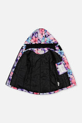 Deux par Deux Light Weight Two Piece Chill Snowsuit Purple Floral Print