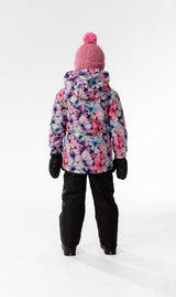 Deux par Deux Light Weight Two Piece Chill Snowsuit Purple Floral Print